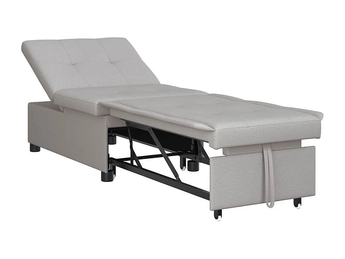 Canapé-Lit Gris 194 x 67 x 37 cm tissu