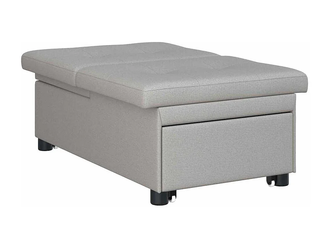 Canapé-Lit Gris 194 x 67 x 37 cm tissu