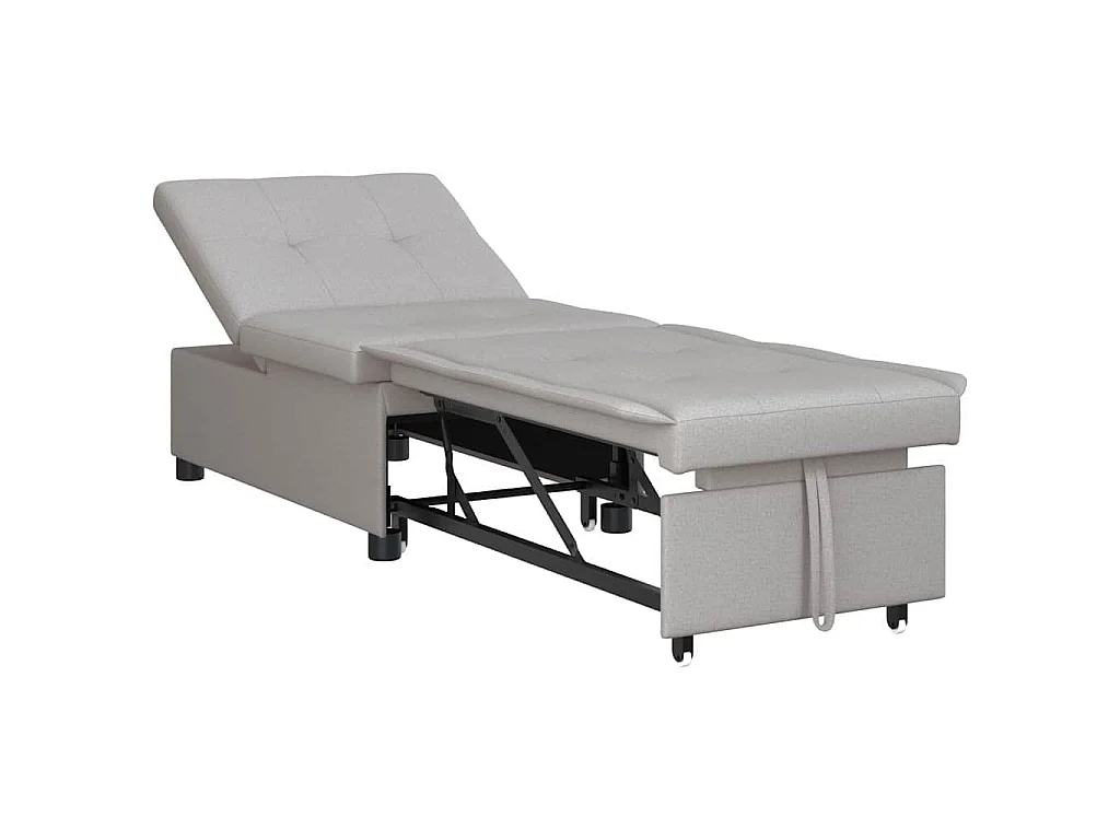 Divano letto grigio 194 x 67 x 37 cm tessuto