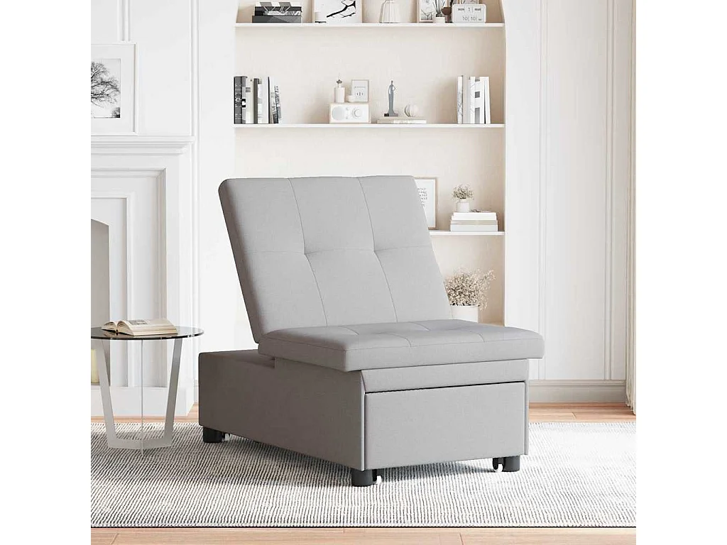 Divano letto grigio 194 x 67 x 37 cm tessuto