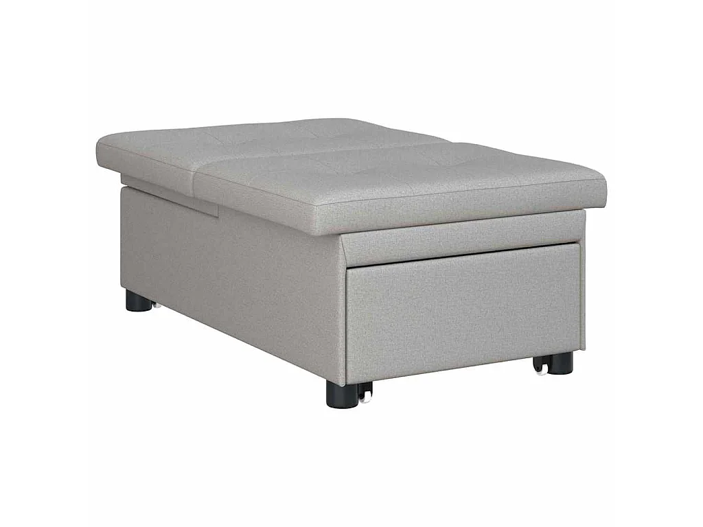 Divano letto grigio 194 x 67 x 37 cm tessuto