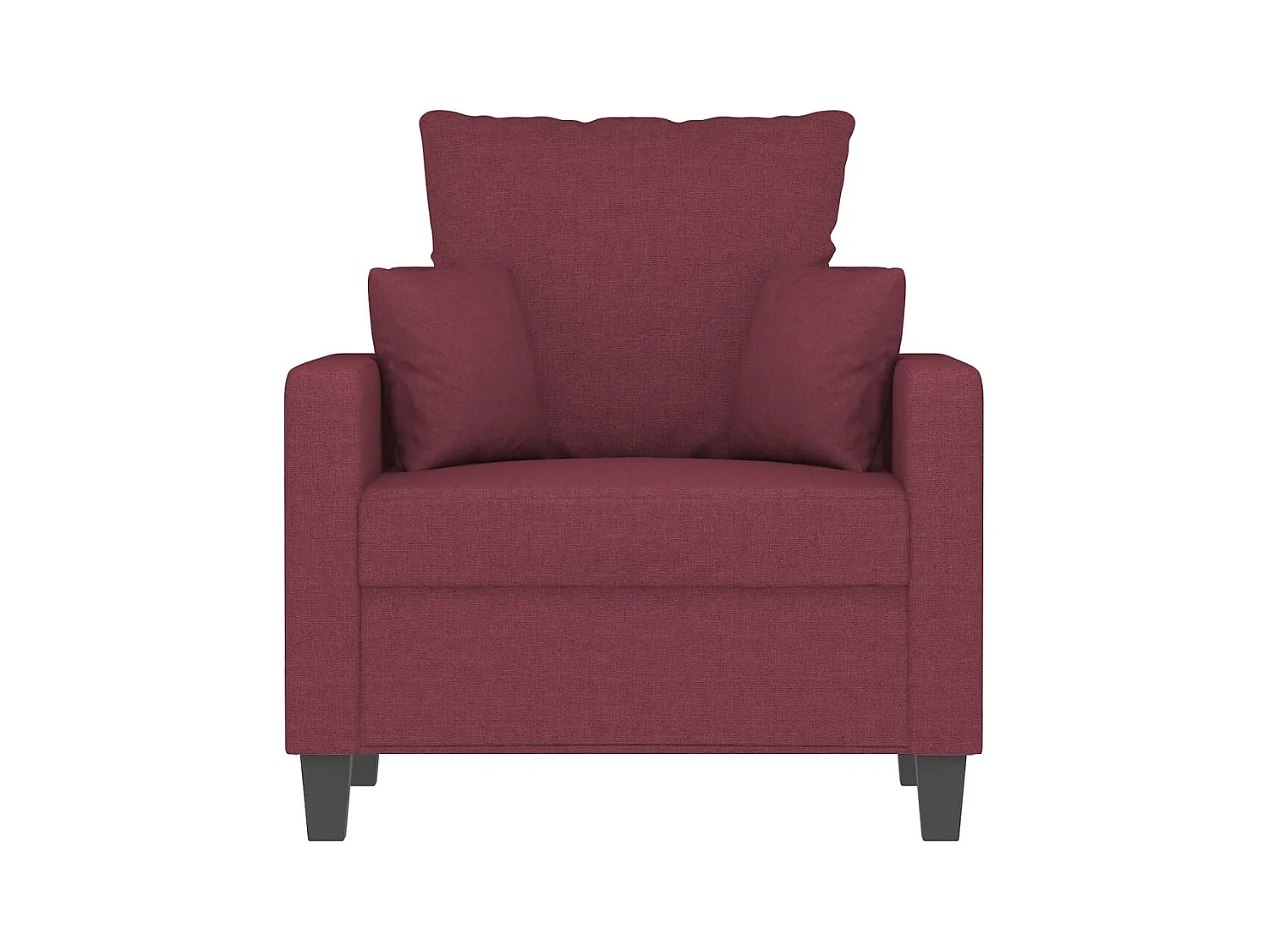 Poltrona in tessuto rosso bordeaux 60 cm