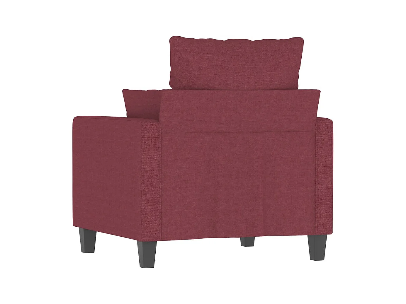 Poltrona in tessuto rosso bordeaux 60 cm