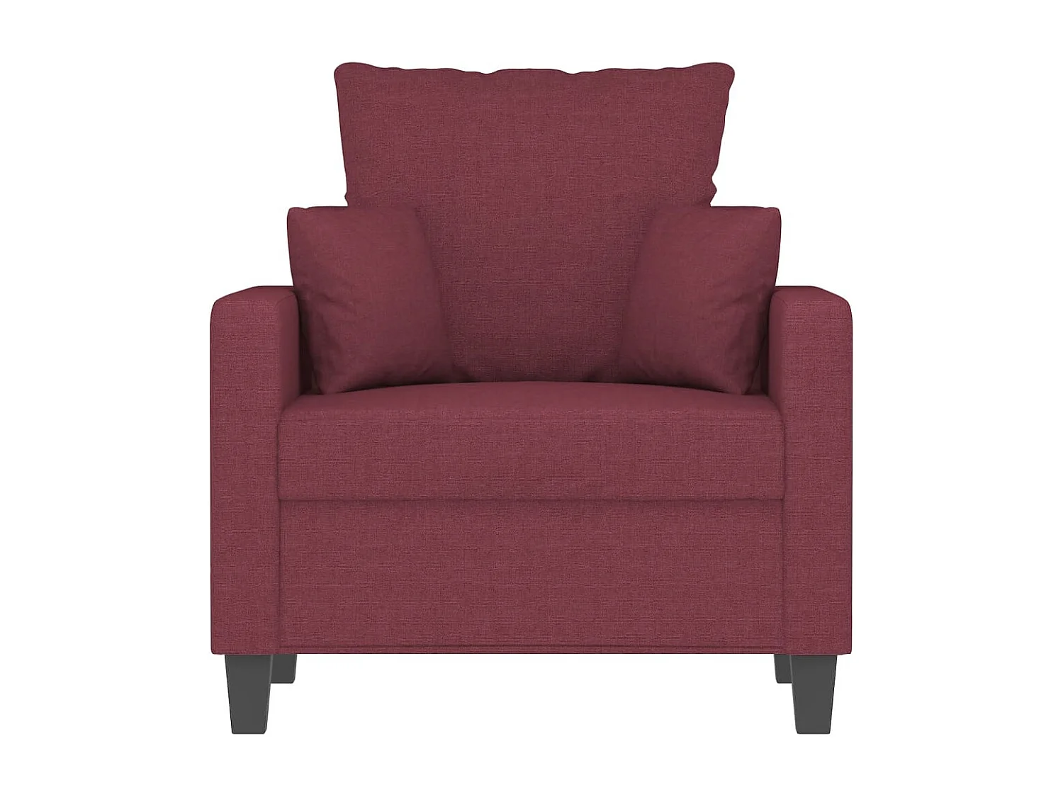 Poltrona in tessuto rosso bordeaux 60 cm