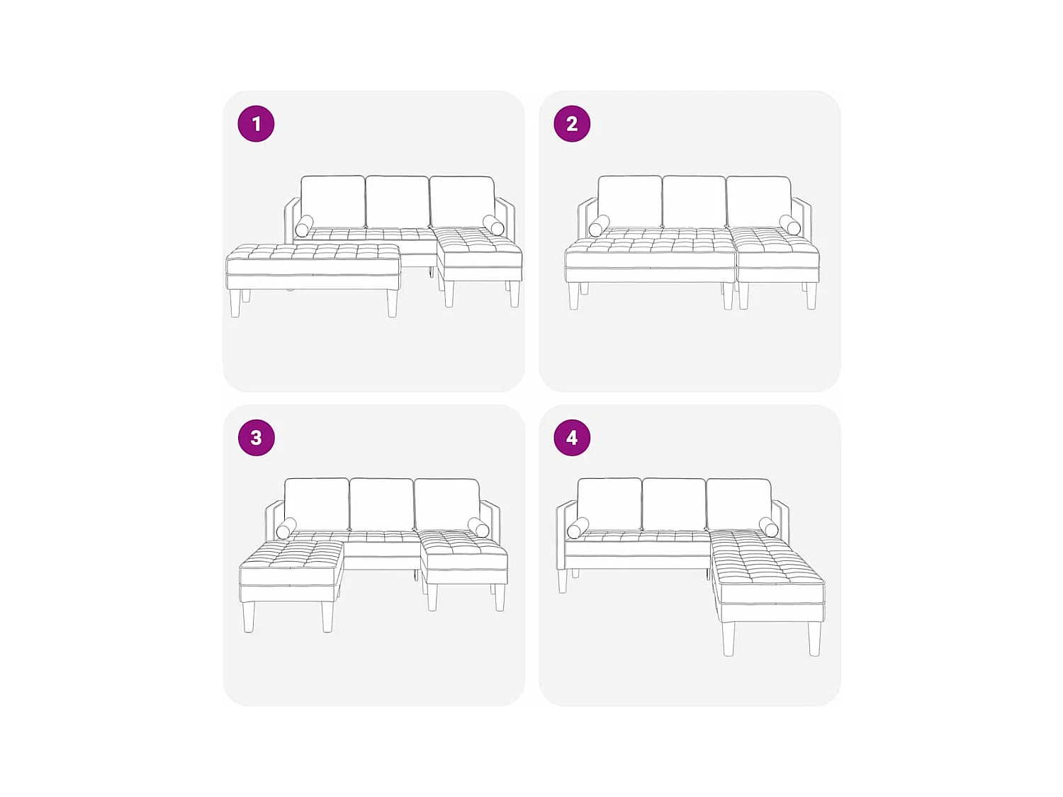 Ensemble de Canapés 2 pcs Gris foncé 173 x 131 x 67 cm Velours