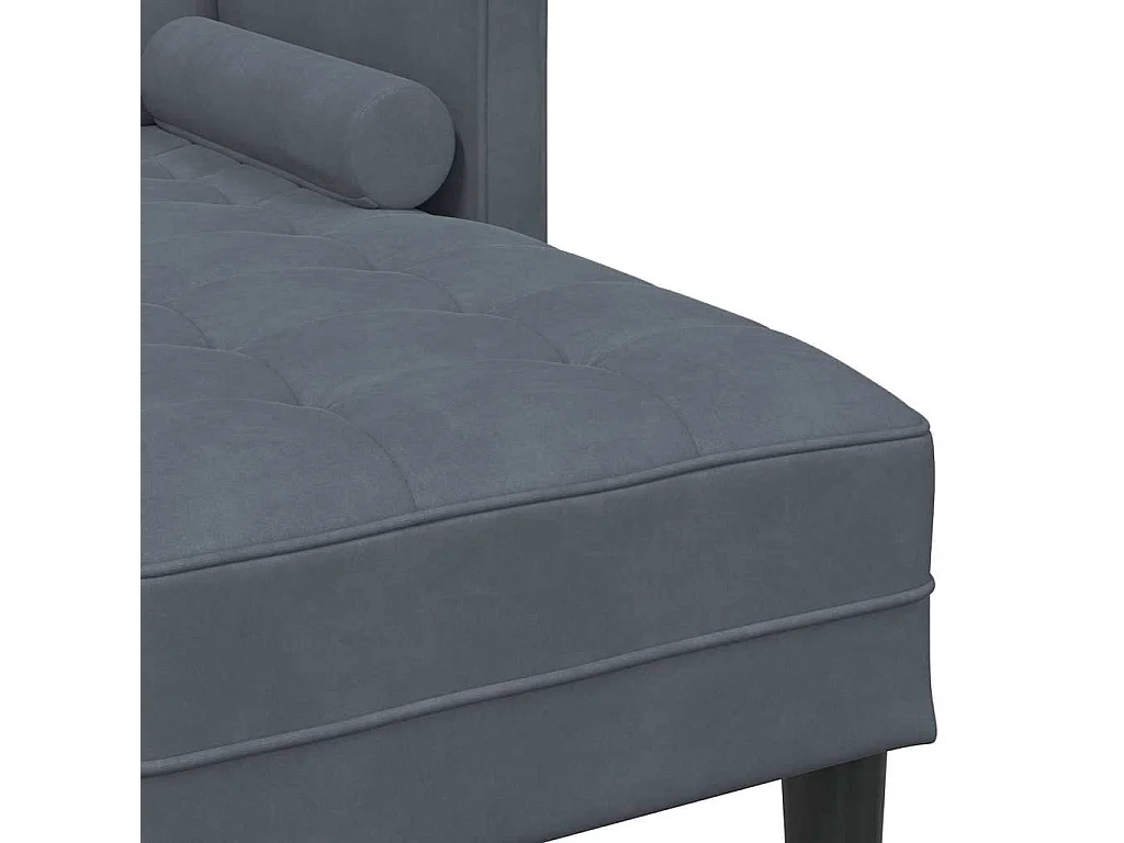 Set di divani 2 pezzi, grigio scuro, 173 x 131 x 67 cm, velluto
