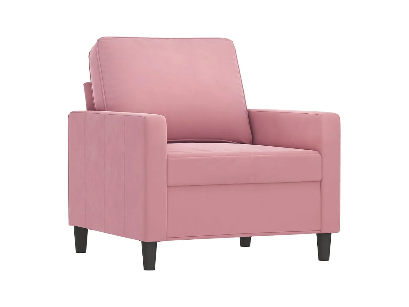 Set di divani 3 pezzi con cuscini, velluto rosa