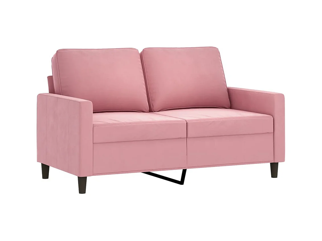 Set di divani 3 pezzi con cuscini, velluto rosa