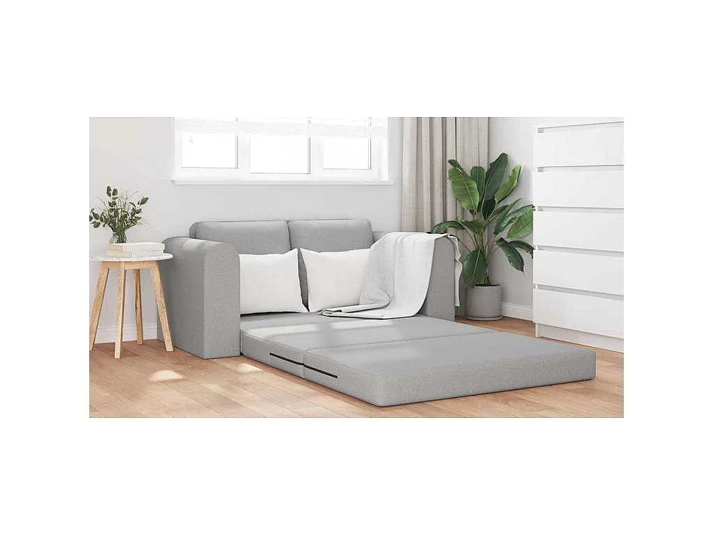 Divano letto grigio nuvola 148 x 71 x 83 cm tessuto