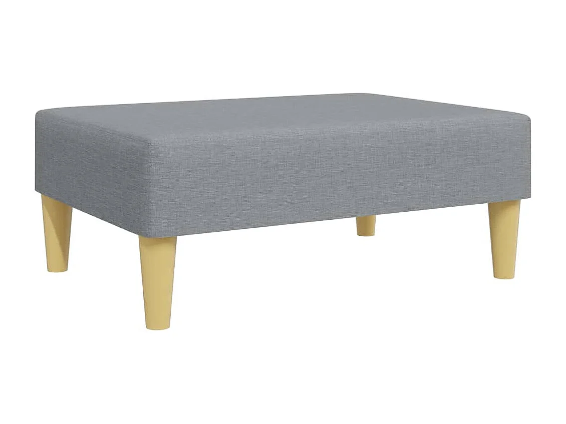 Sofá cama de 2 plazas con reposapiés en tejido gris claro