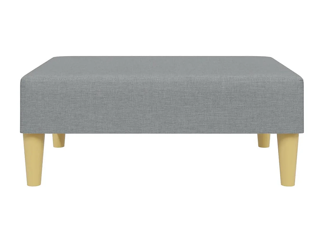 Sofá cama de 2 plazas con reposapiés en tejido gris claro