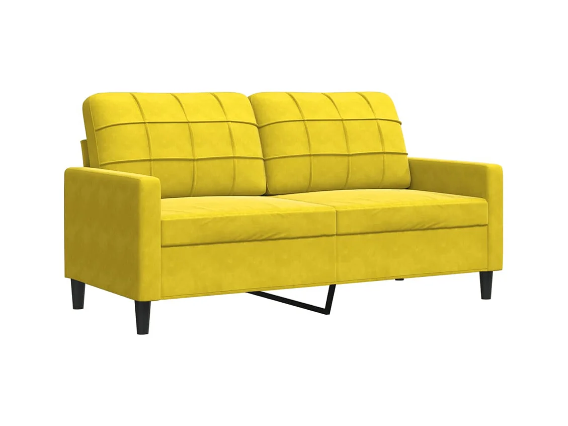 2-Sitzer-Sofa Gelb 140 cm Samt