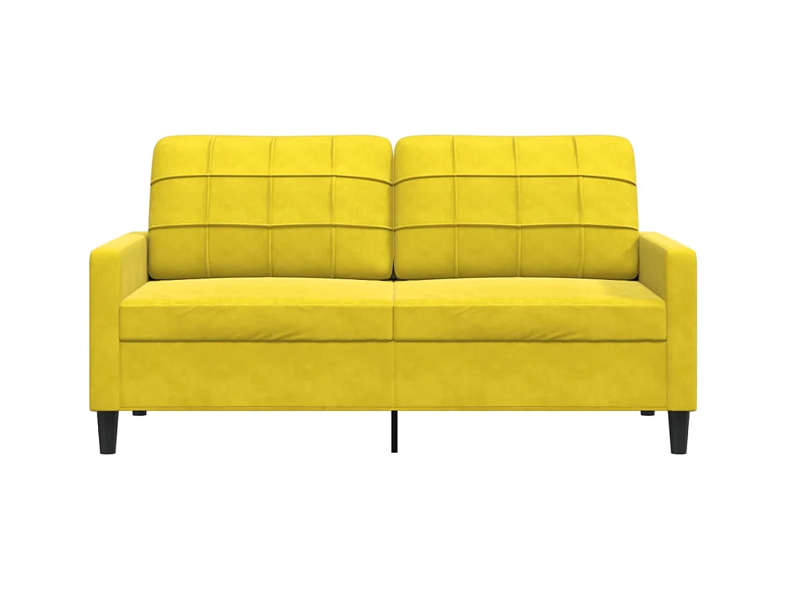 2-Sitzer-Sofa Gelb 140 cm Samt