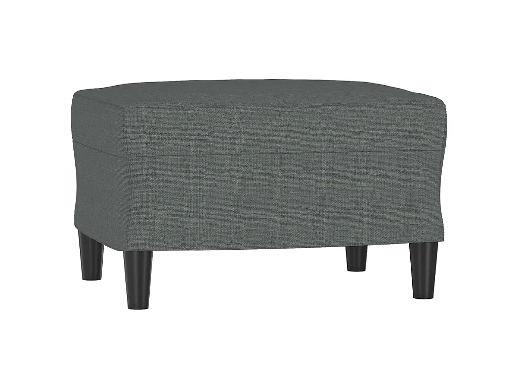 3-Sitzer-Sofa mit Fußhocker Dunkelgrau 180 cm Stoff