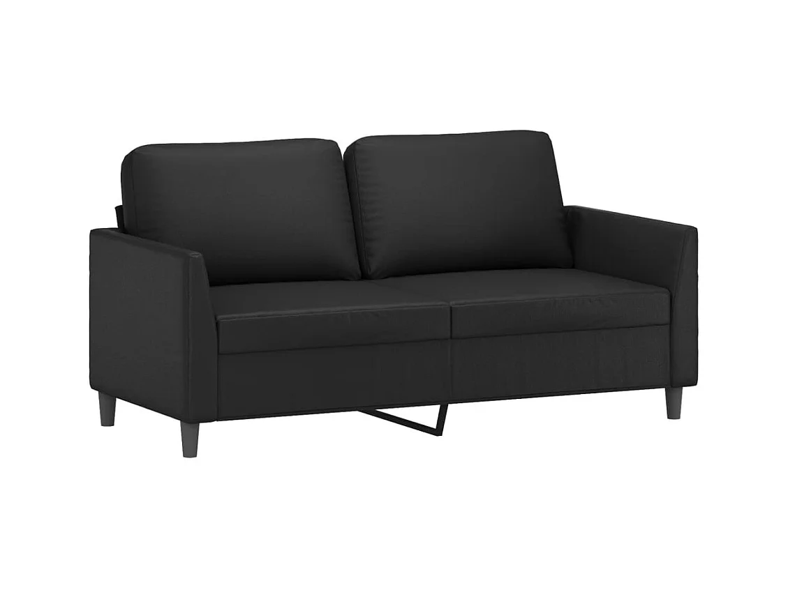 2-zitsbank Zwart 140 cm Kunstleer