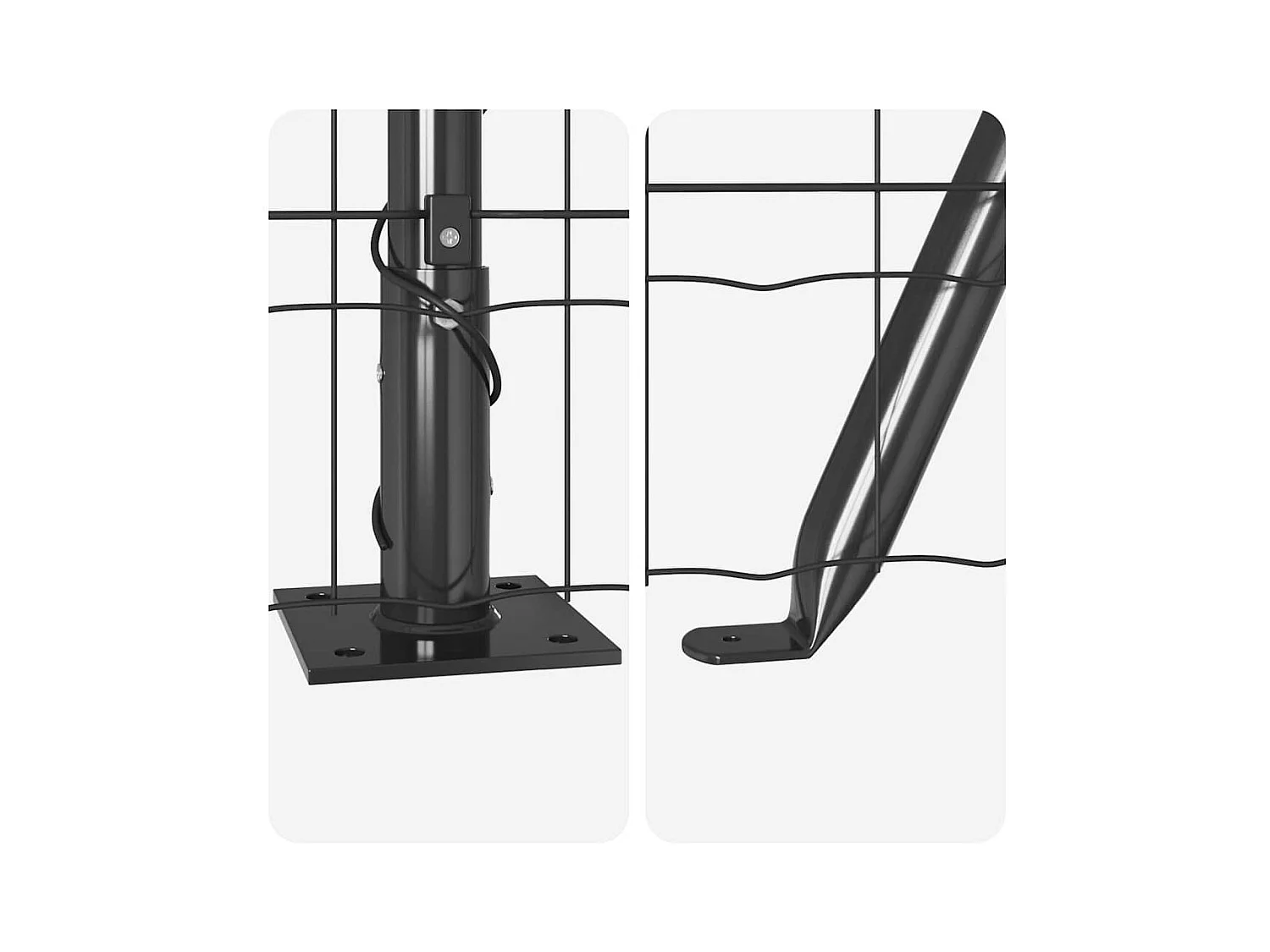 2-zitsbank met L-vormige chaise longue, zwart, 125 cm, kunstleer