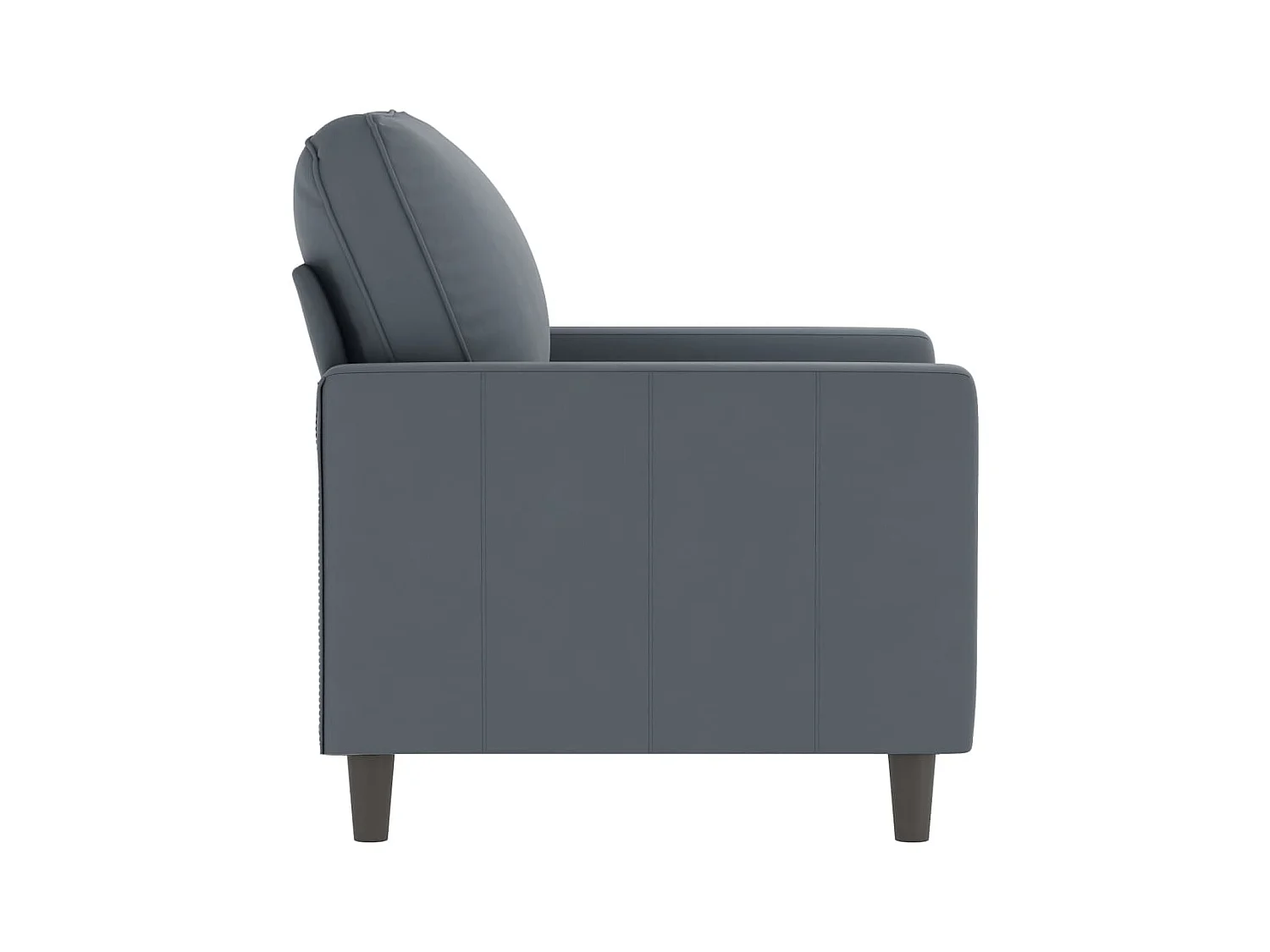 Fauteuil Gris foncé 60 cm Velours