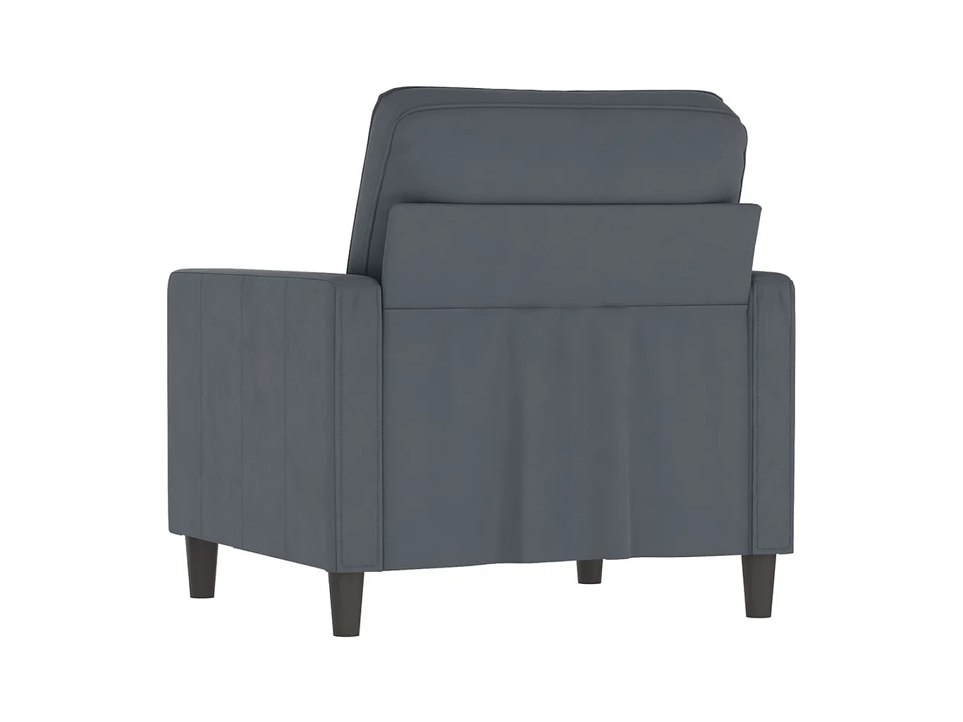 Fauteuil Gris foncé 60 cm Velours