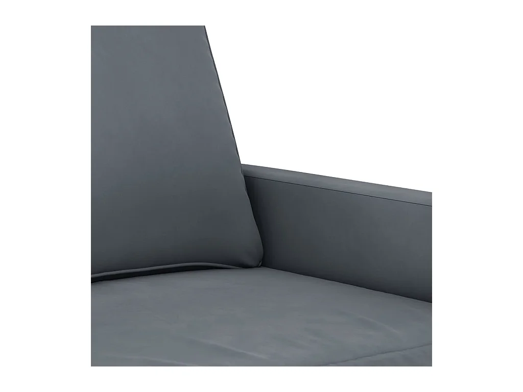 Fauteuil Gris foncé 60 cm Velours