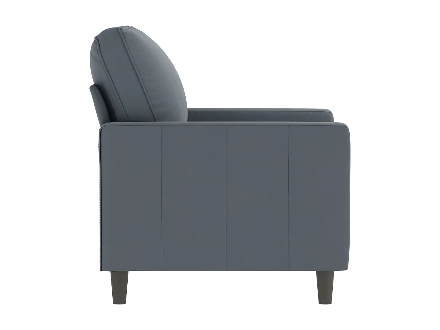 Sillón Gris Oscuro 60 cm Terciopelo