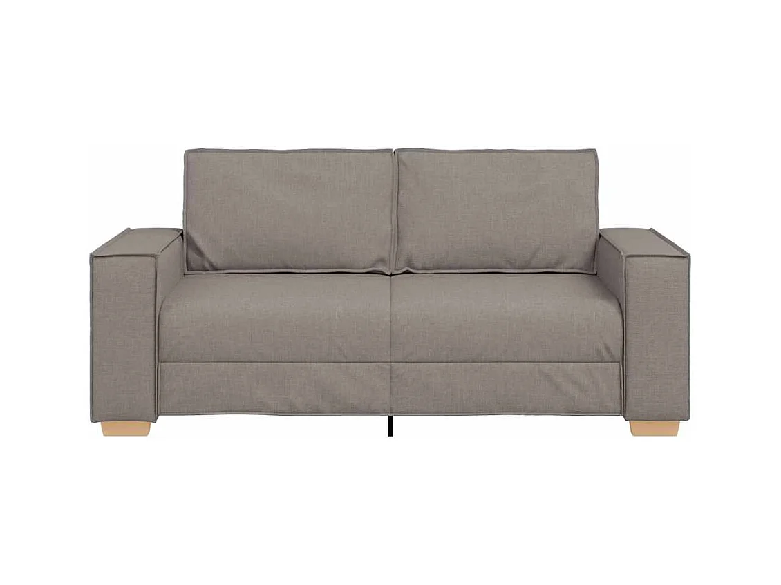 Canapé 2 places Taupe 140 cm Tissu