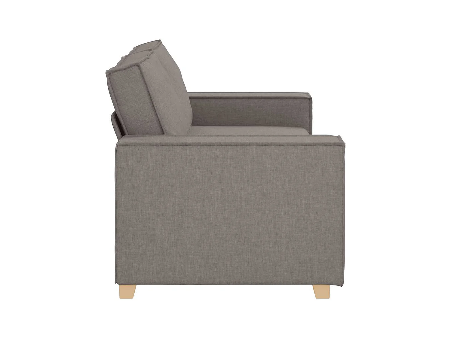 Canapé 2 places Taupe 140 cm Tissu