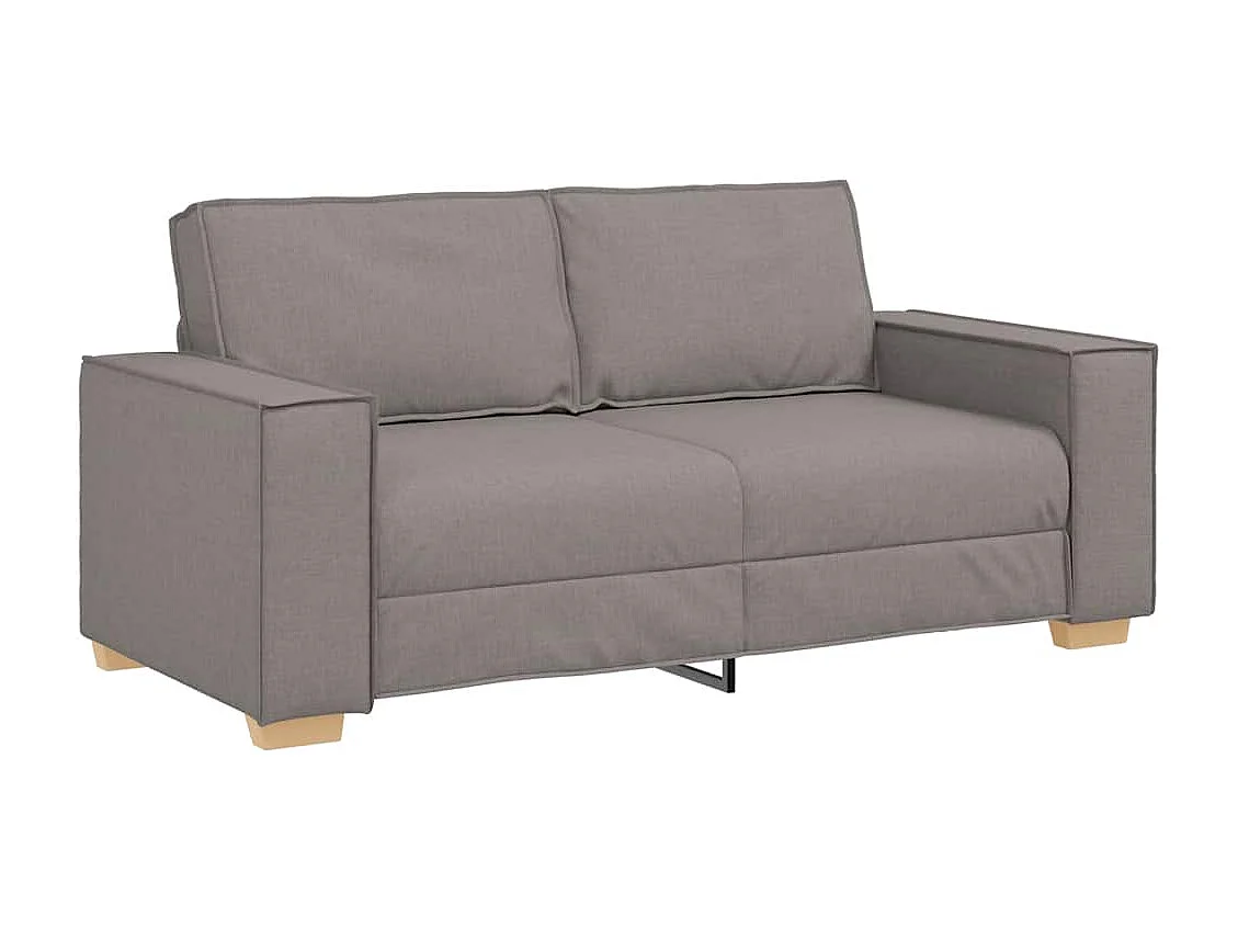 Canapé 2 places Taupe 140 cm Tissu