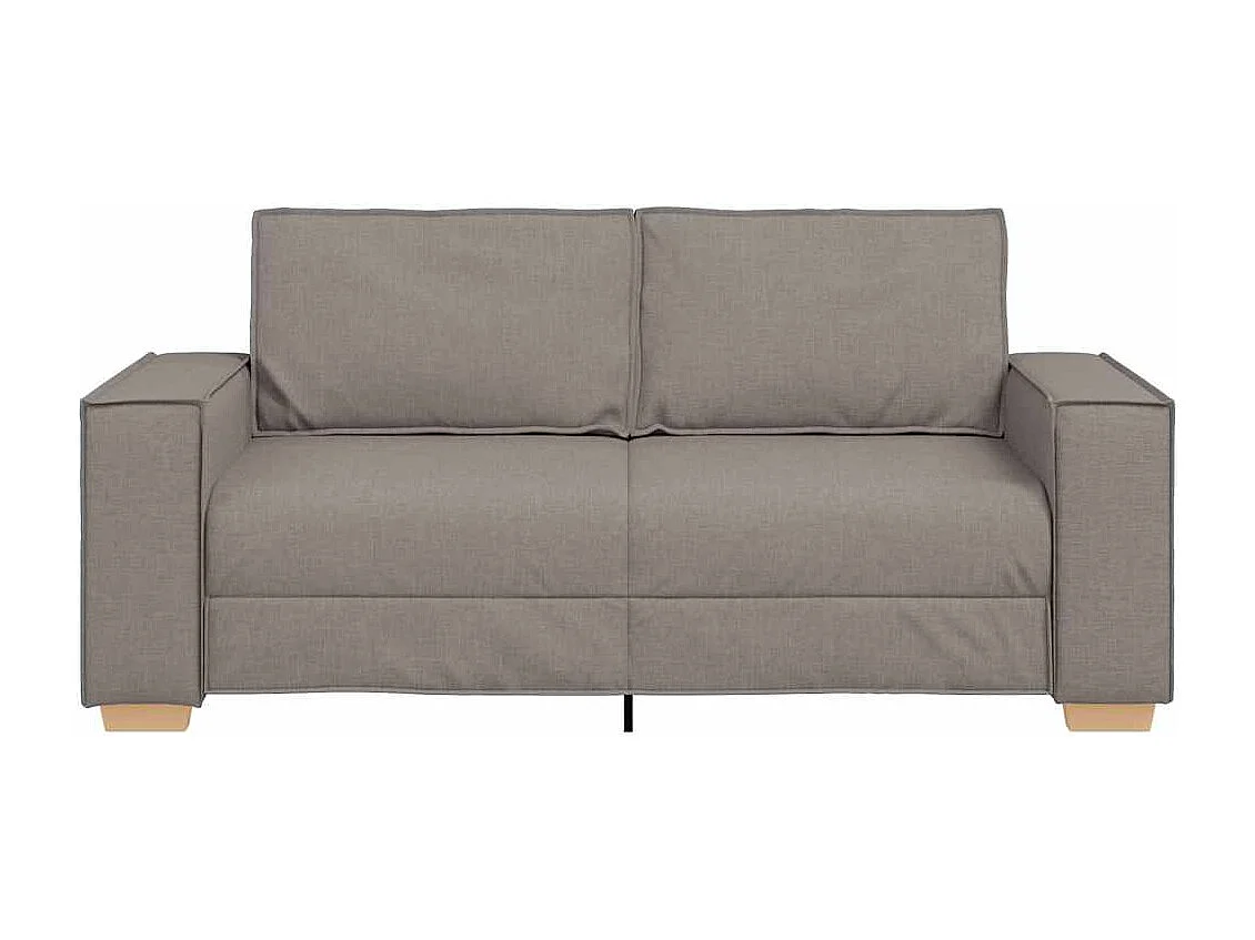 Canapé 2 places Taupe 140 cm Tissu