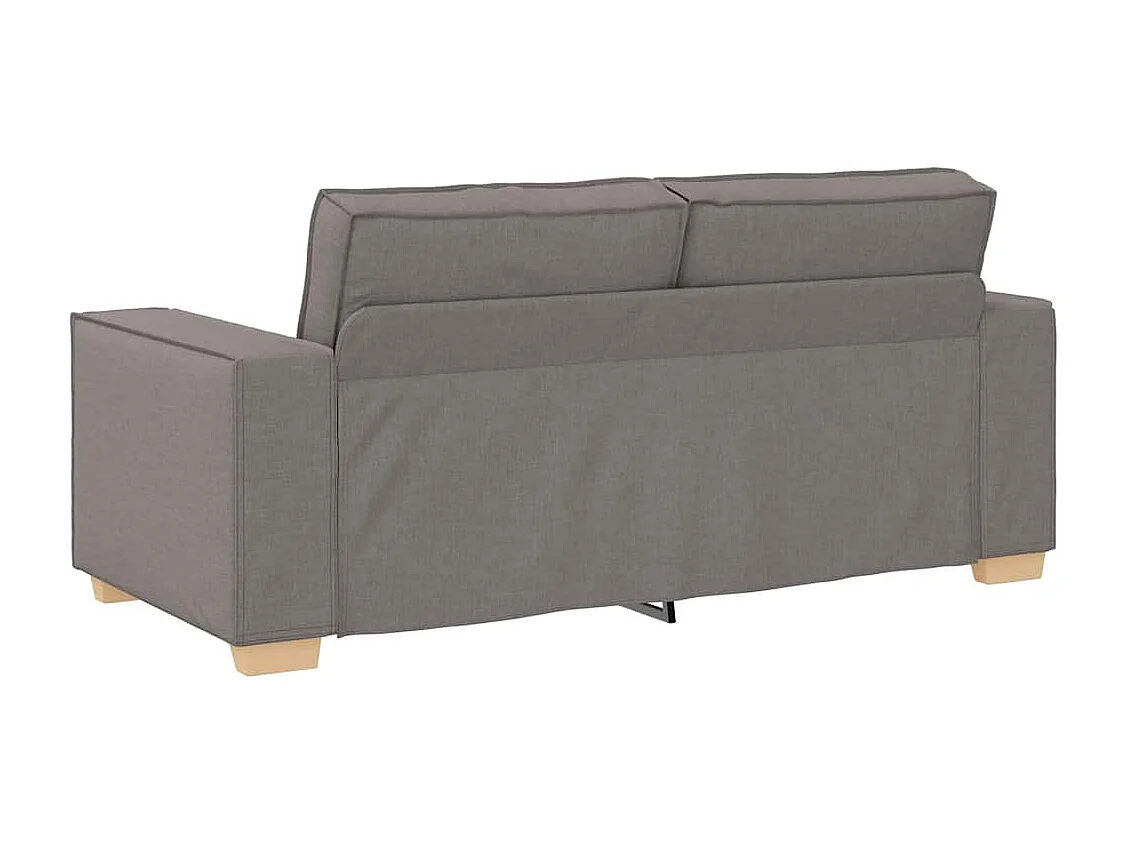 Canapé 2 places Taupe 140 cm Tissu
