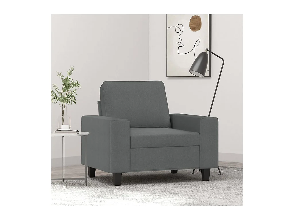 Donkergrijze fauteuil 60 cm stof