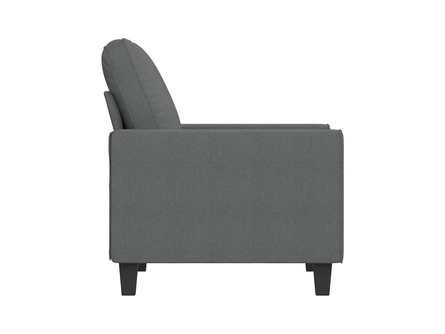 Donkergrijze fauteuil 60 cm stof