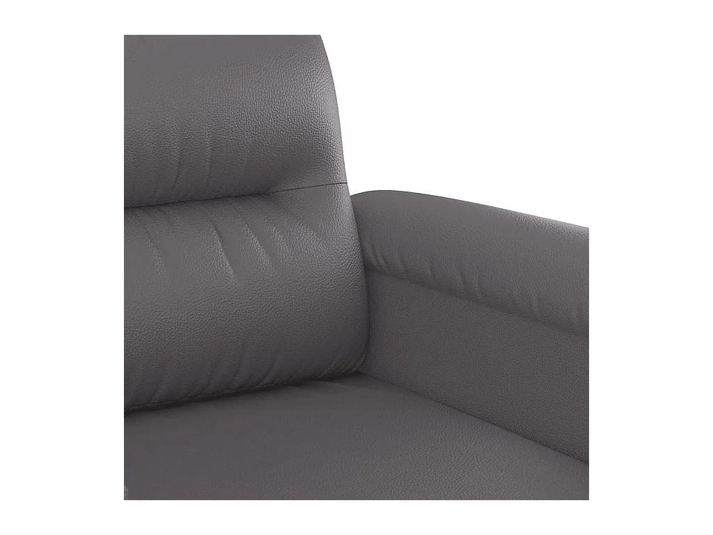 Canapé à 2 places Gris 120 cm Similicuir