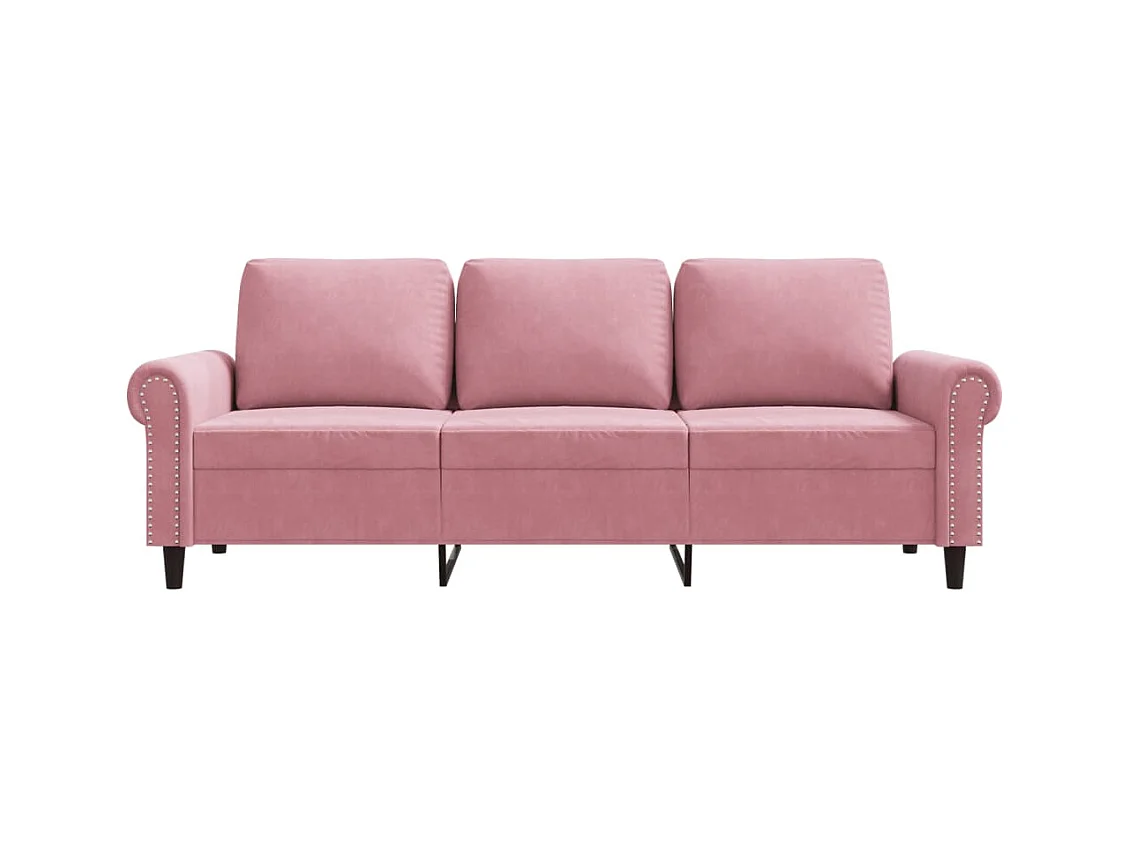 Divano 3 posti Rosa 180 cm Velluto