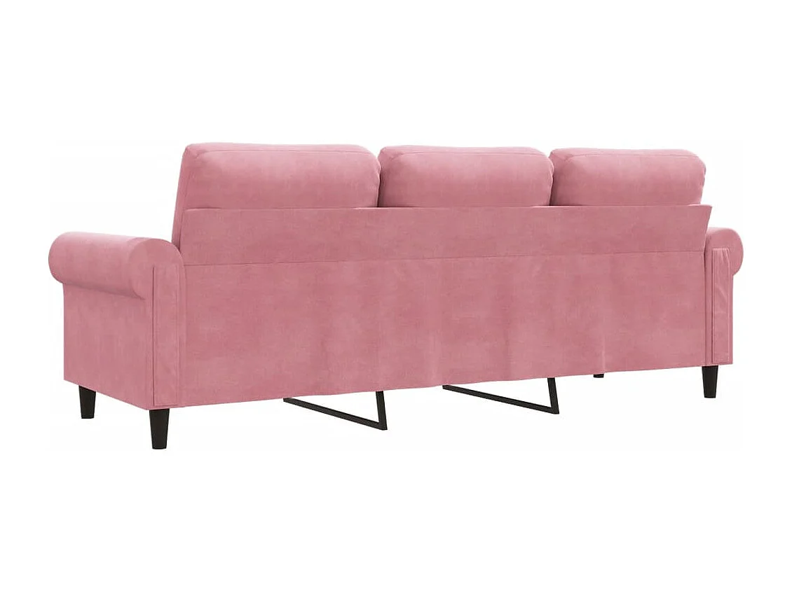 Divano 3 posti Rosa 180 cm Velluto