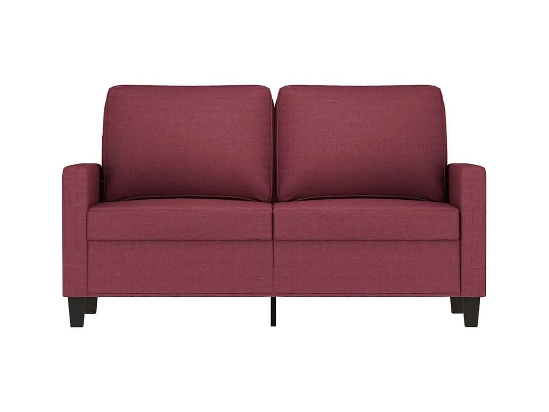 Divano 2 posti rosso bordeaux 120 cm Tessuto