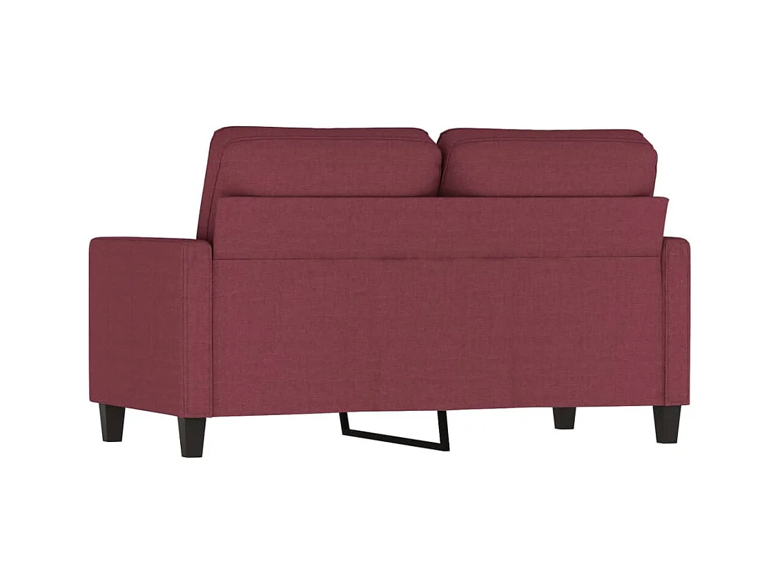 Divano 2 posti rosso bordeaux 120 cm Tessuto