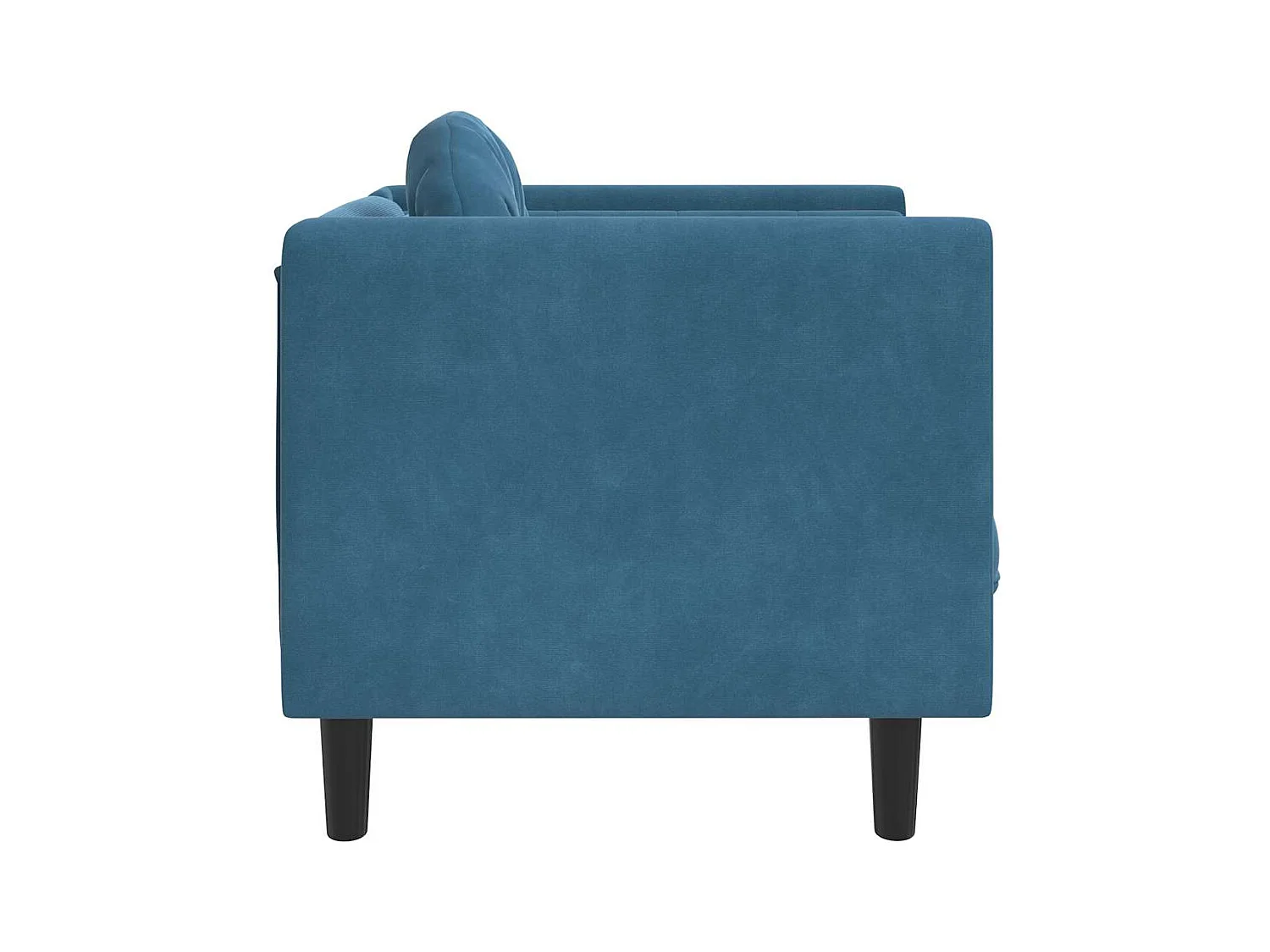 Sessel mit blauem Samtkissen