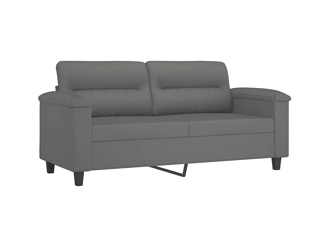 2-zitsbank Donkergrijs 140 cm Microvezelstof