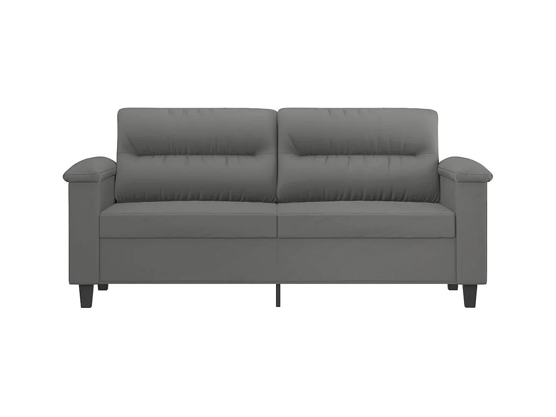 2-zitsbank Donkergrijs 140 cm Microvezelstof