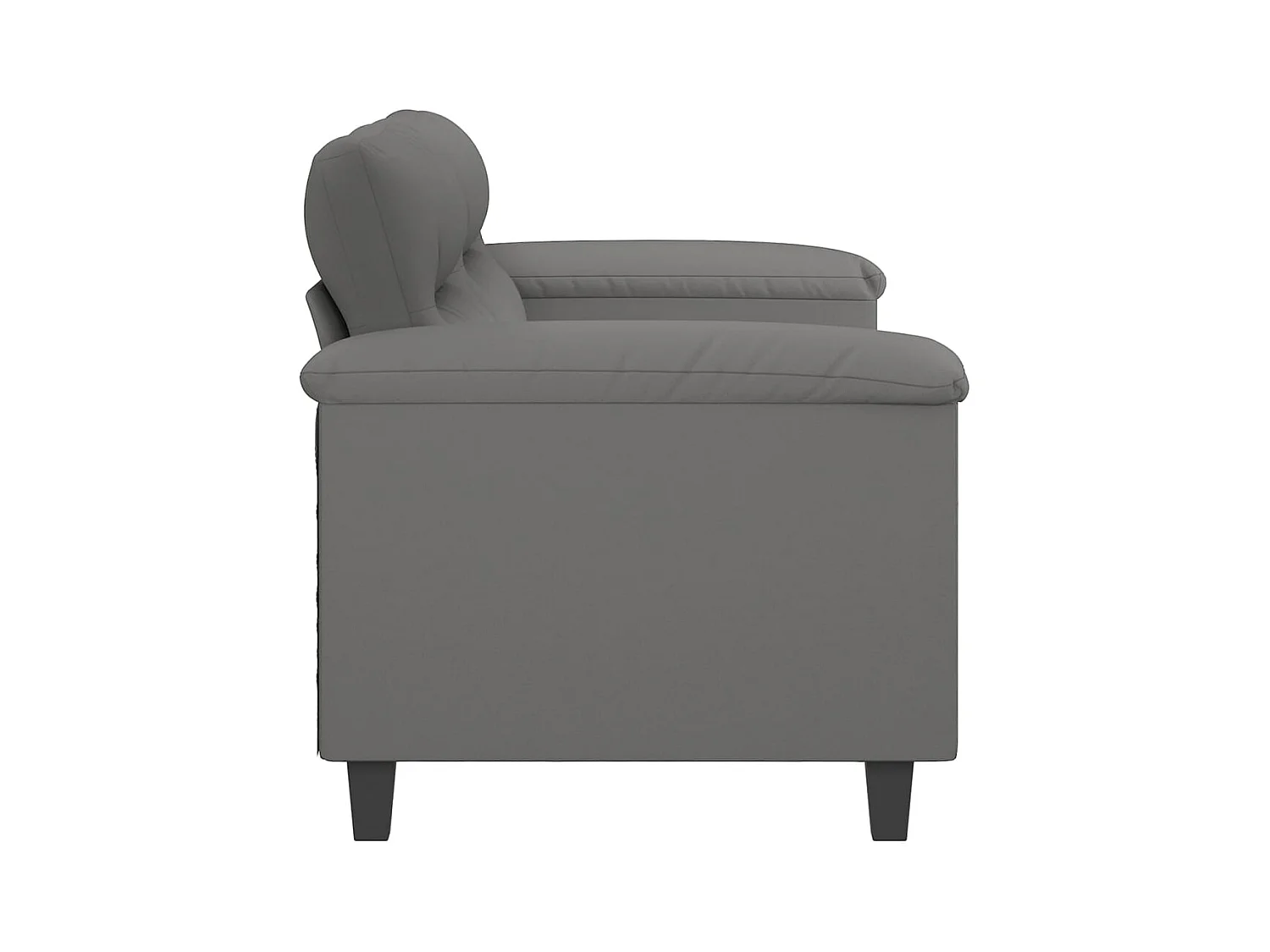 2-zitsbank Donkergrijs 140 cm Microvezelstof