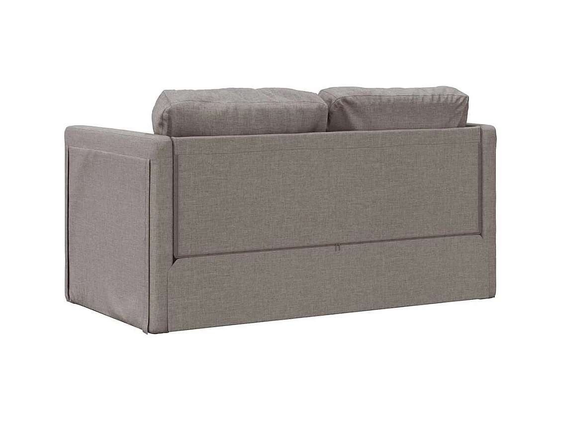 in 1 slaapbank taupe 112x174x55 cm stof