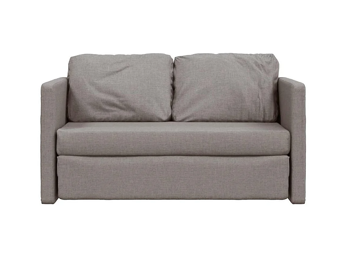 Sofá cama 2 en 1 tela color topo 112x174x55 cm