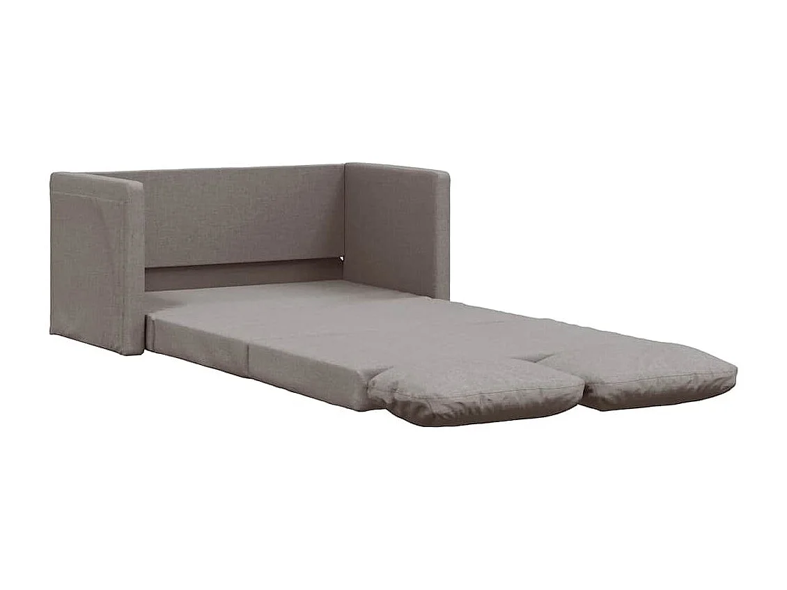Sofá cama 2 en 1 tela color topo 112x174x55 cm