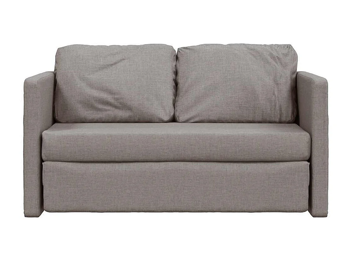 Sofá cama 2 en 1 tela color topo 112x174x55 cm