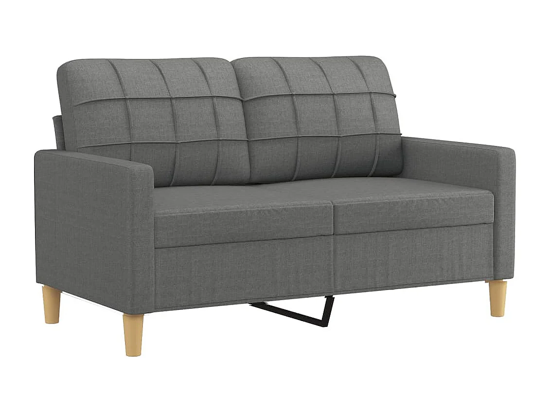 Canapé 2 places en tissu gris foncé