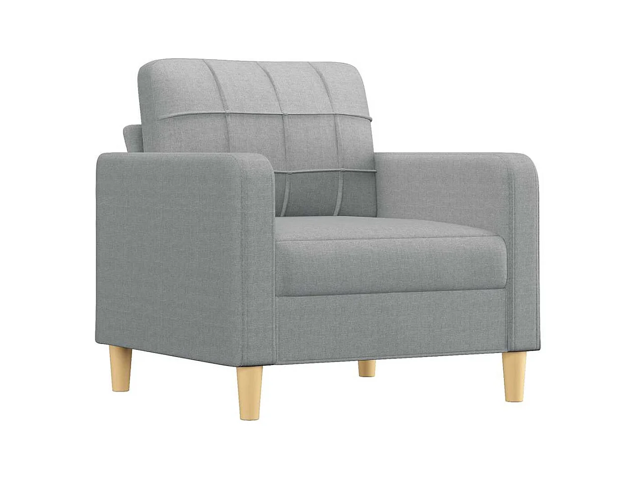 Poltrona Grigio Chiaro Tessuto 60 cm