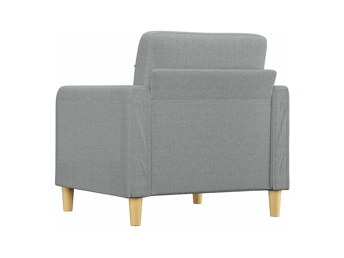 Poltrona Grigio Chiaro Tessuto 60 cm