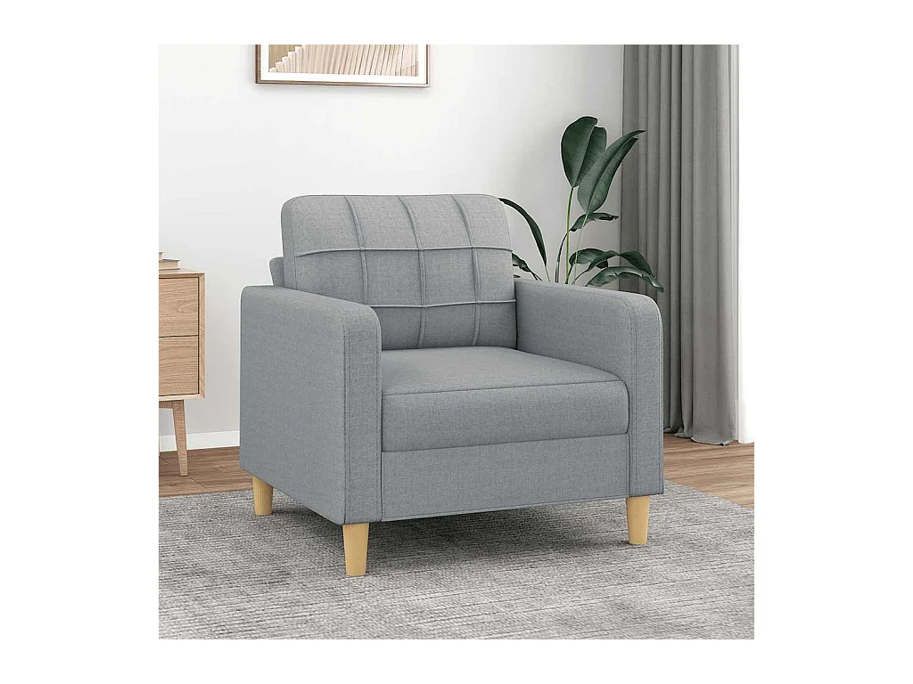 Fauteuil Gris clair 60 cm Tissu