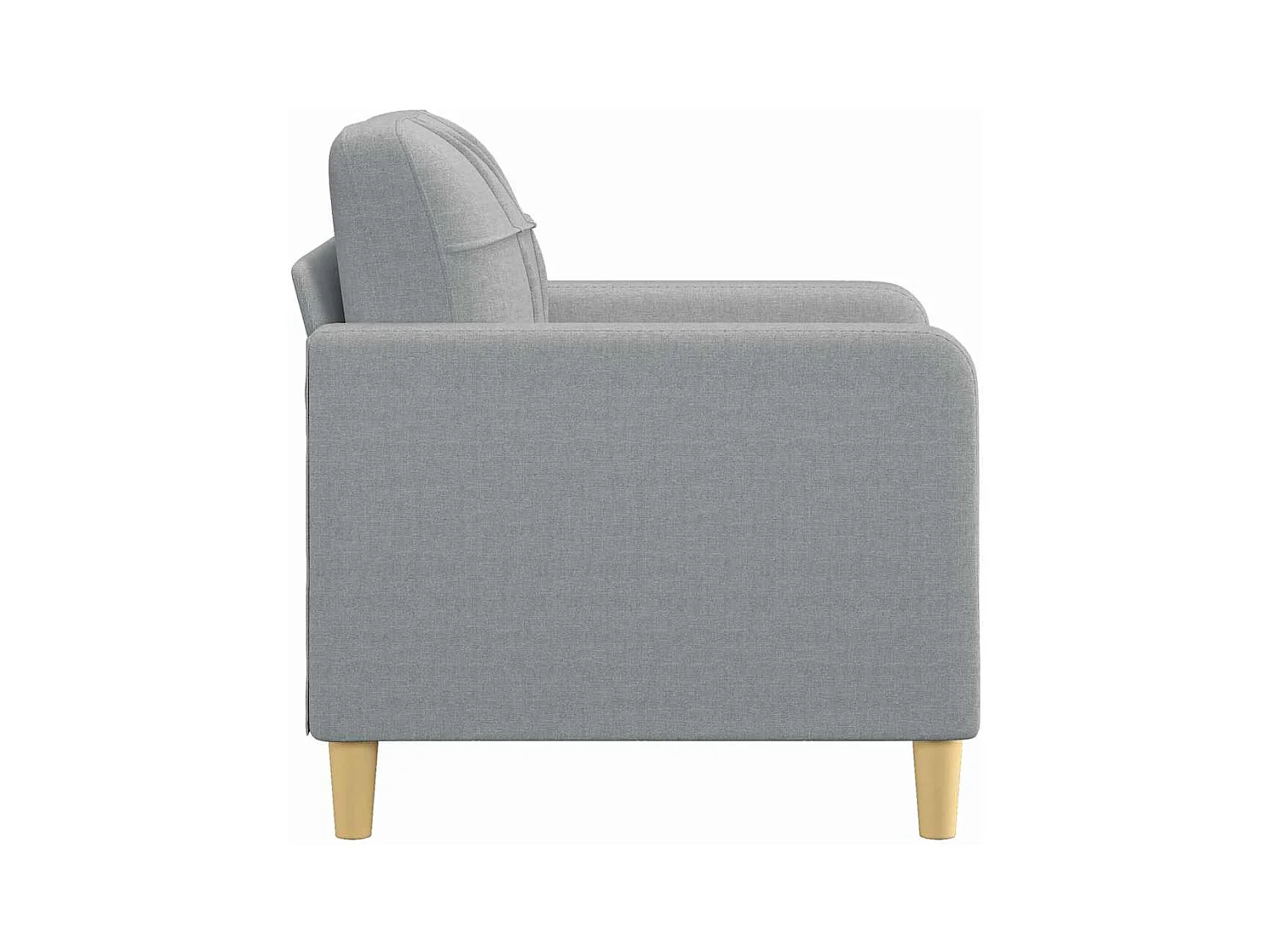 Fauteuil Gris clair 60 cm Tissu