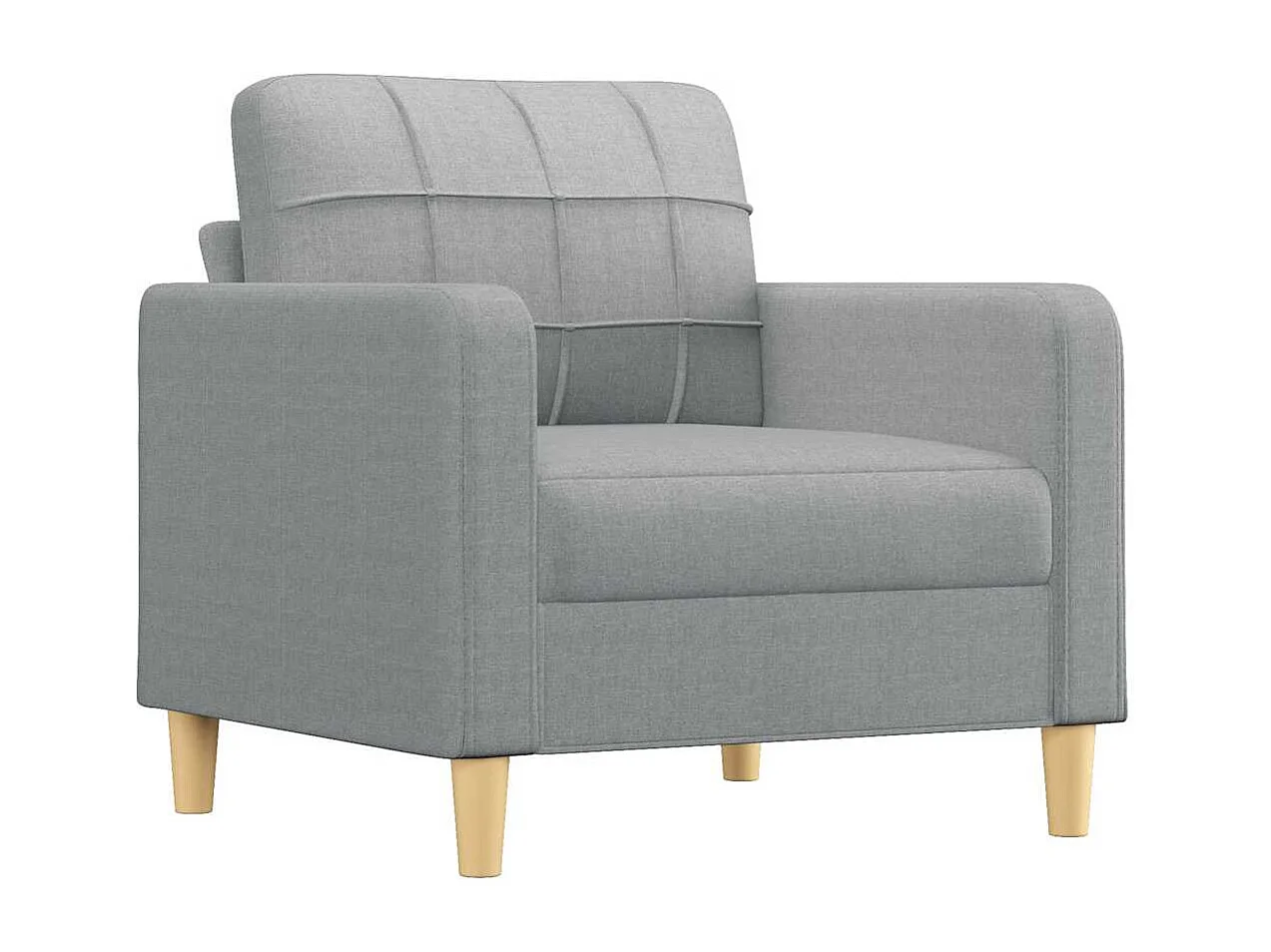 Sillón Gris Claro 60 cm Tela